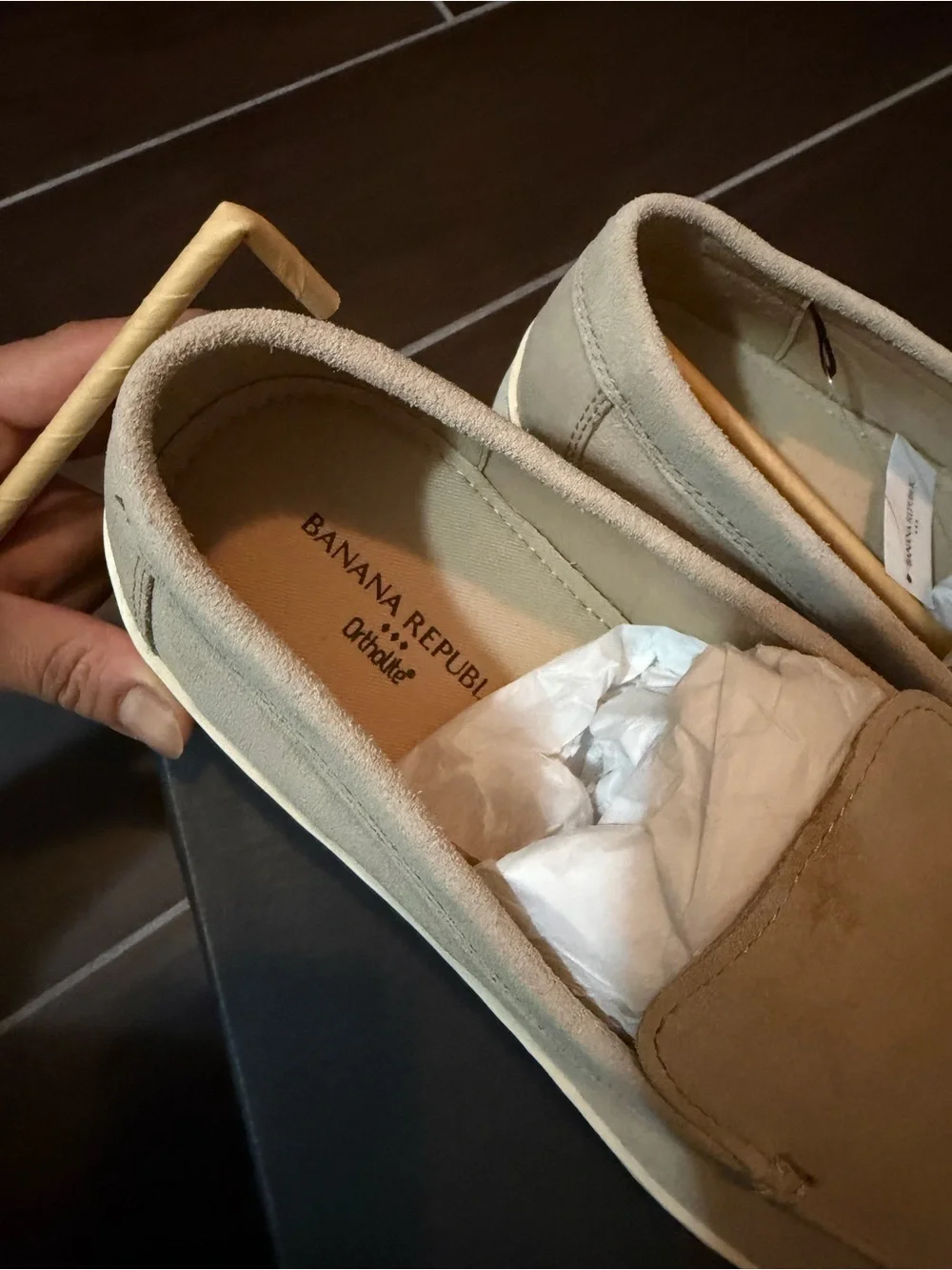 Banana Republic Men's Slip-On Loafers in Light Tan